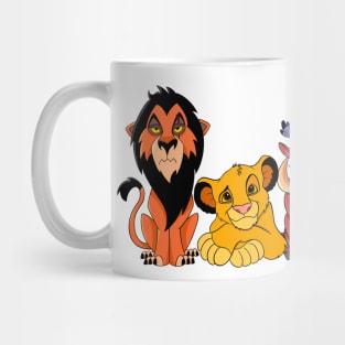 Cute set The Lion King character, Timone and Pumba, Simba, Mofasa Mug